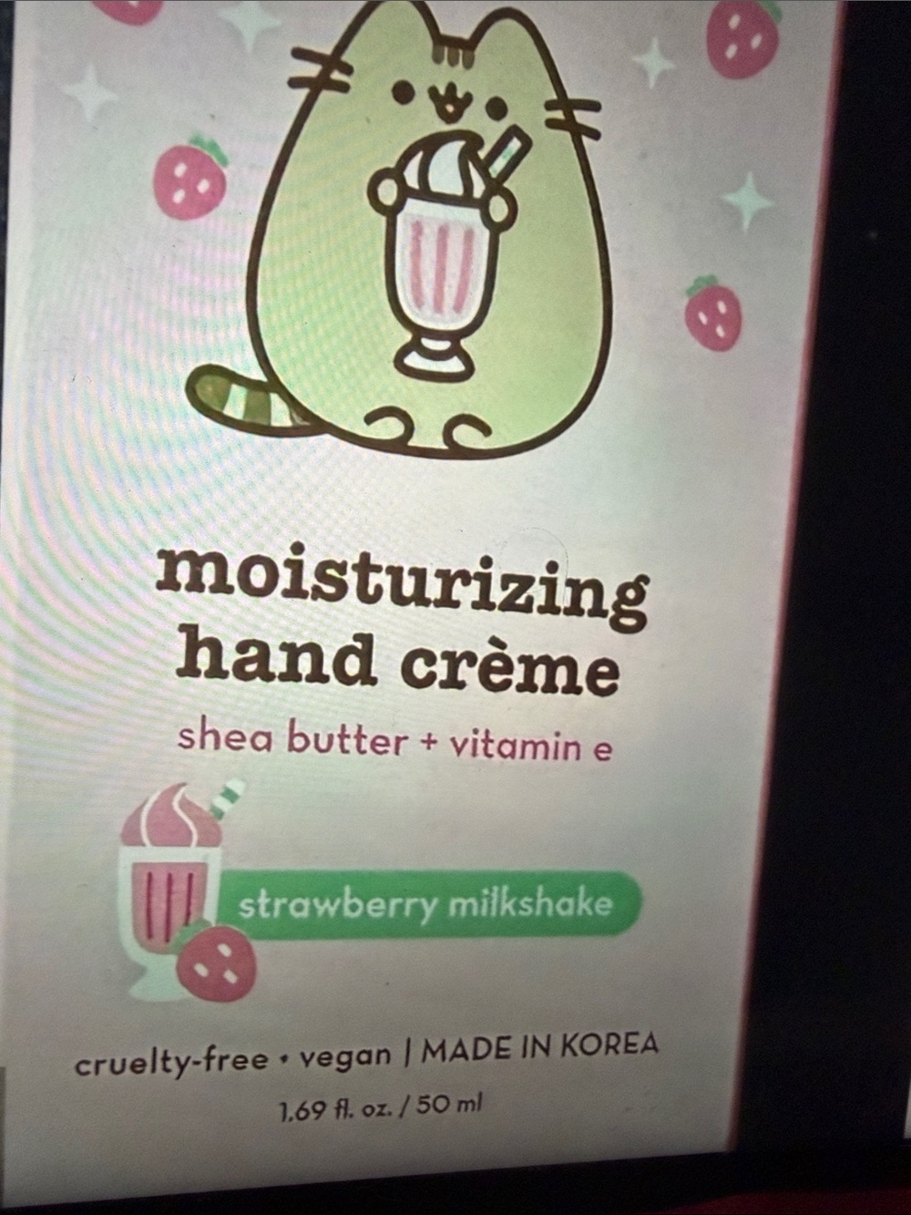 ❣️5/25❣️The Crème Shop Pusheen Moisturizing Hand Crème - strawberry milkshake